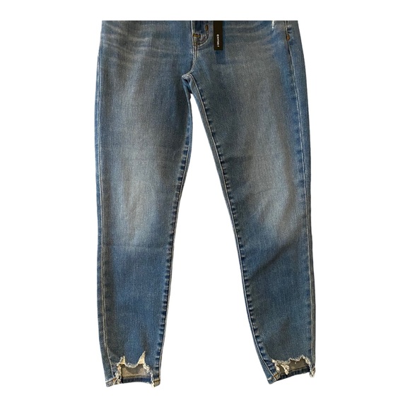 NWT J BRAND Womens Mid Rise Crop Skinny Uncharted Destruct Jeans Denim Size 27 - Picture 4 of 13